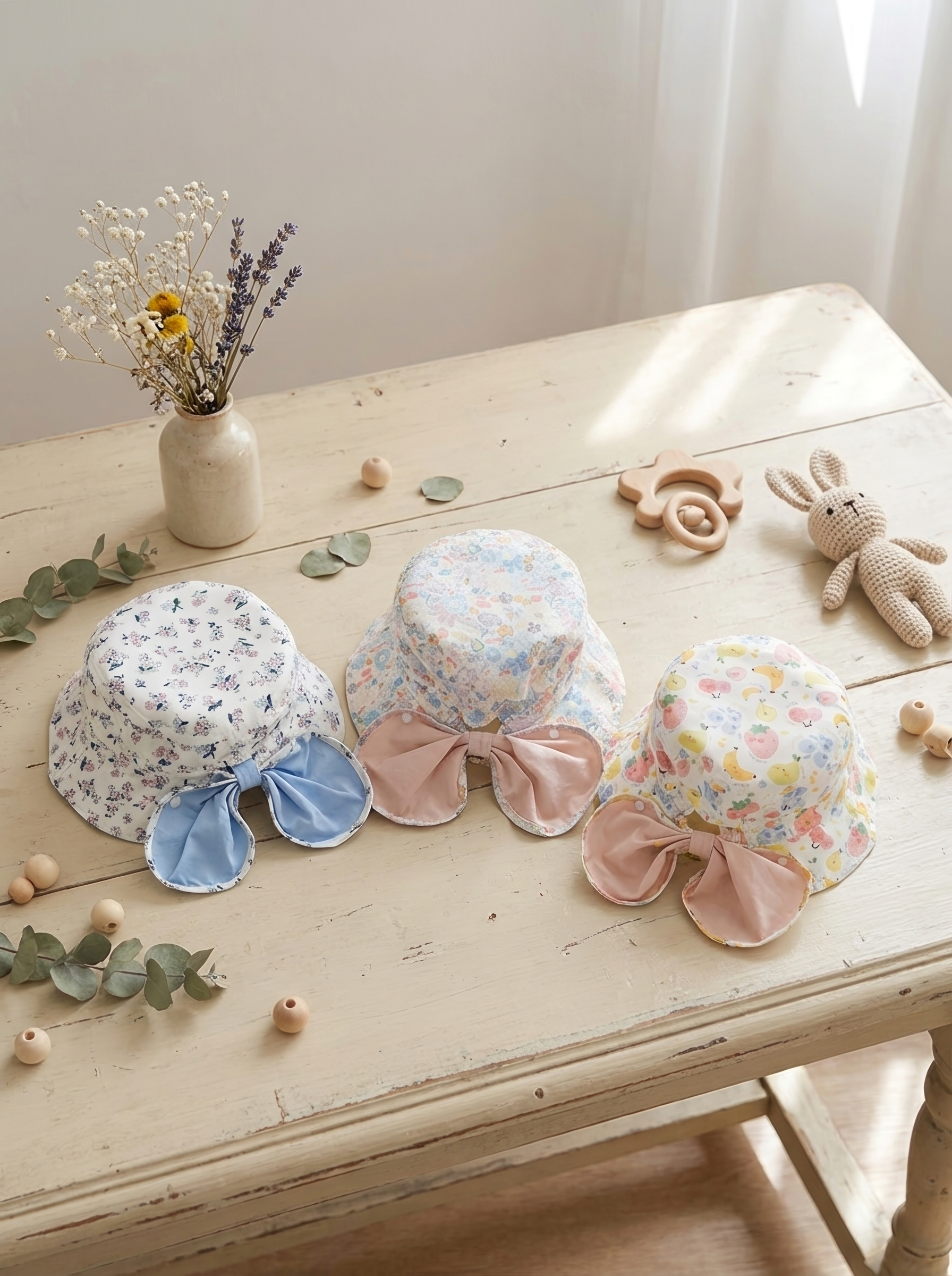 夏日花果 可拆式遮陽帽