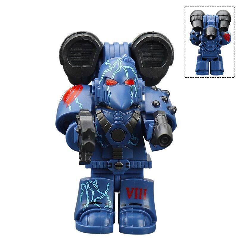 40K Space Marine Sons of Horus Night Lords Custom Minifigures Minifigs Fit Lego MK6-2B