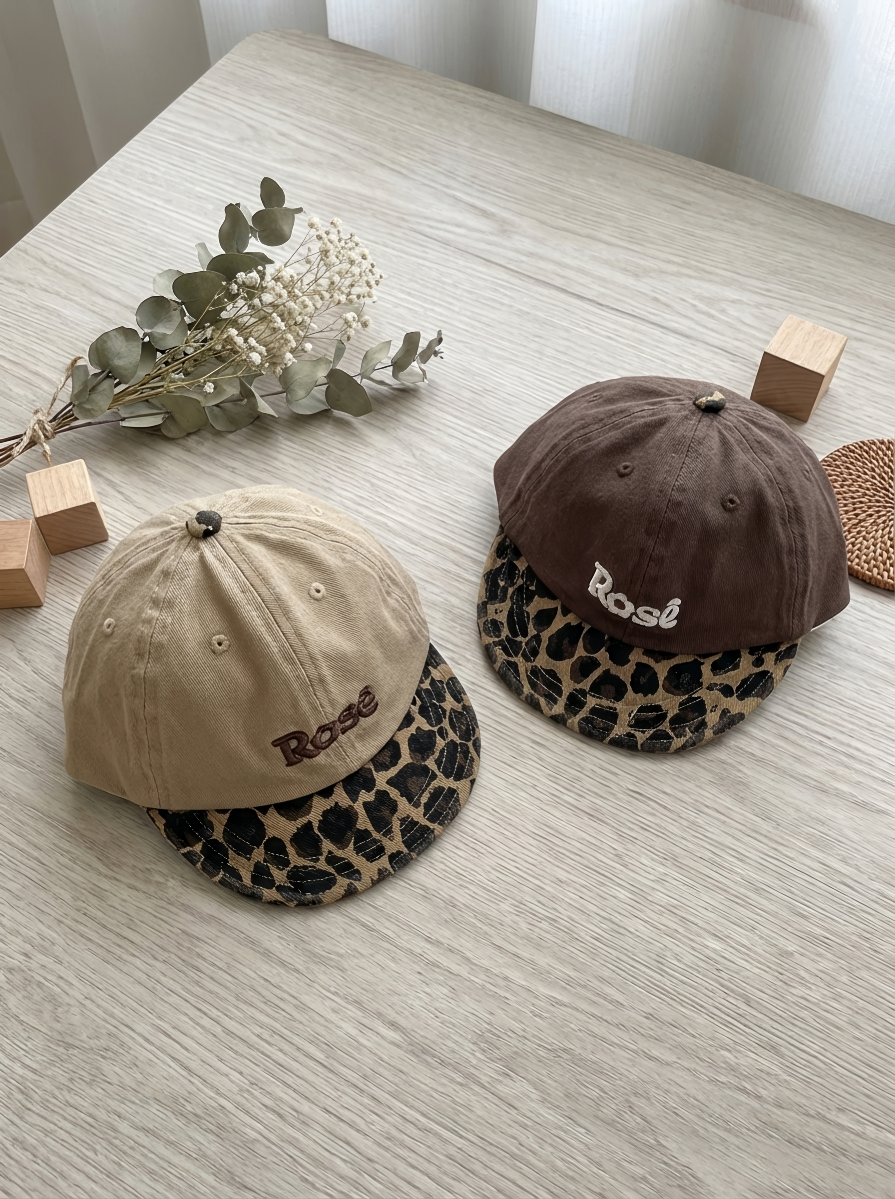 摩卡豹紋 軟簷鴨舌帽