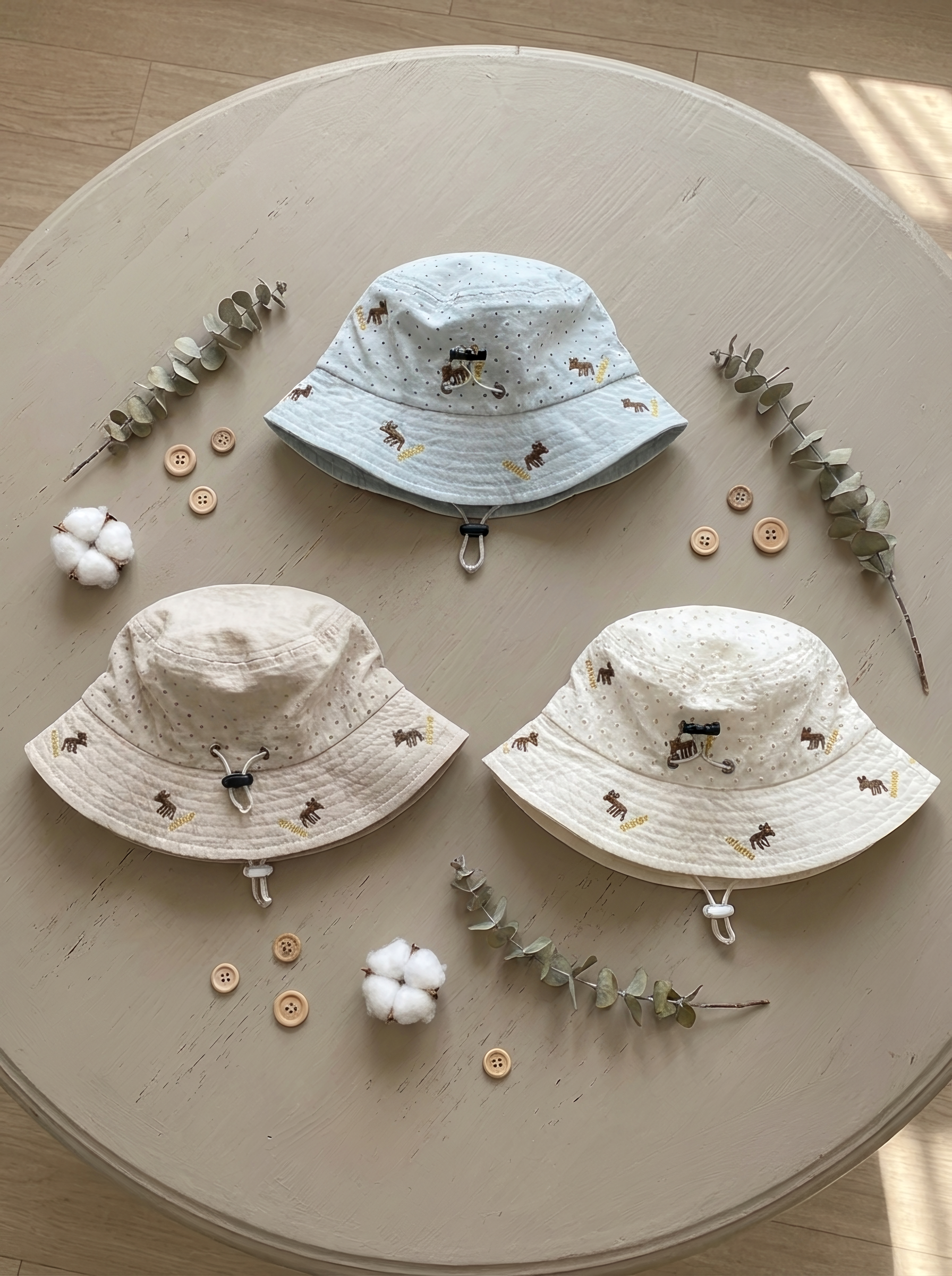 刺繡小馬 漁夫帽