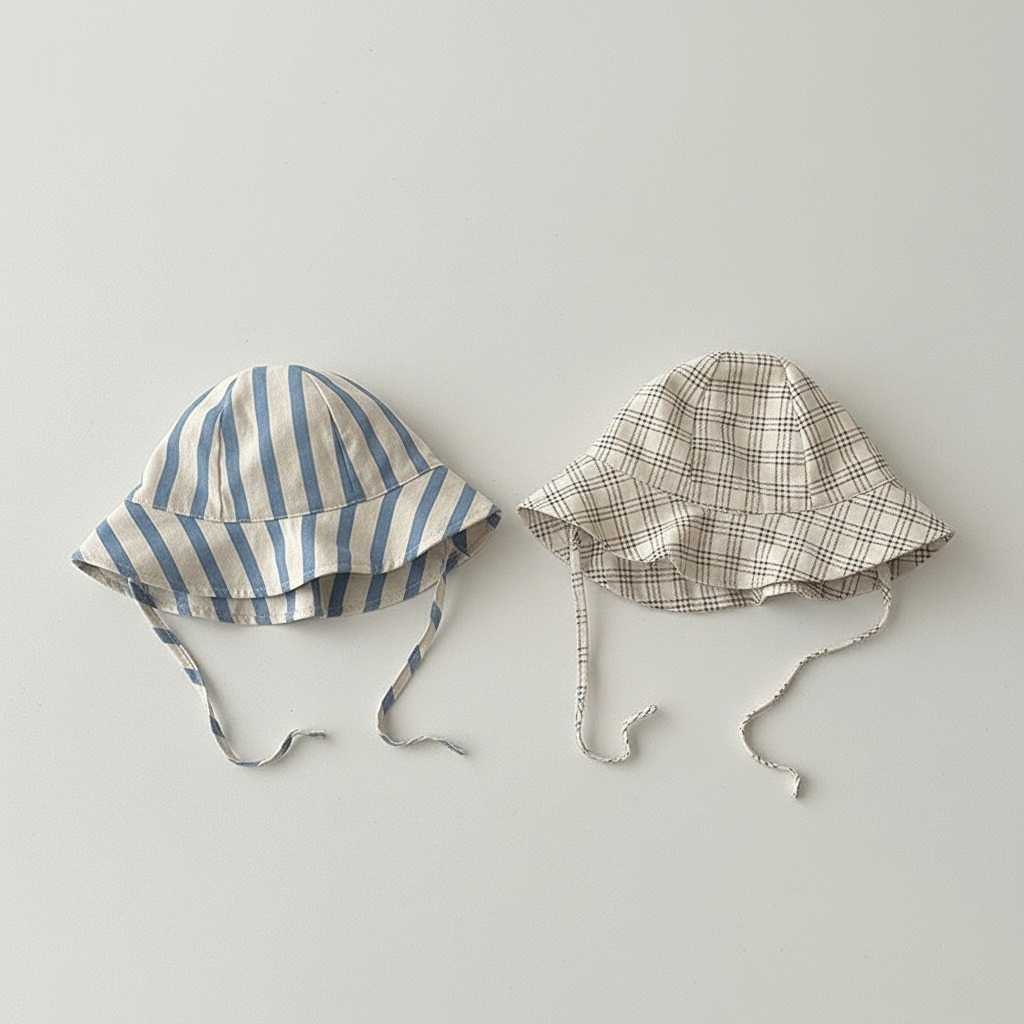 格子點點 漁夫帽