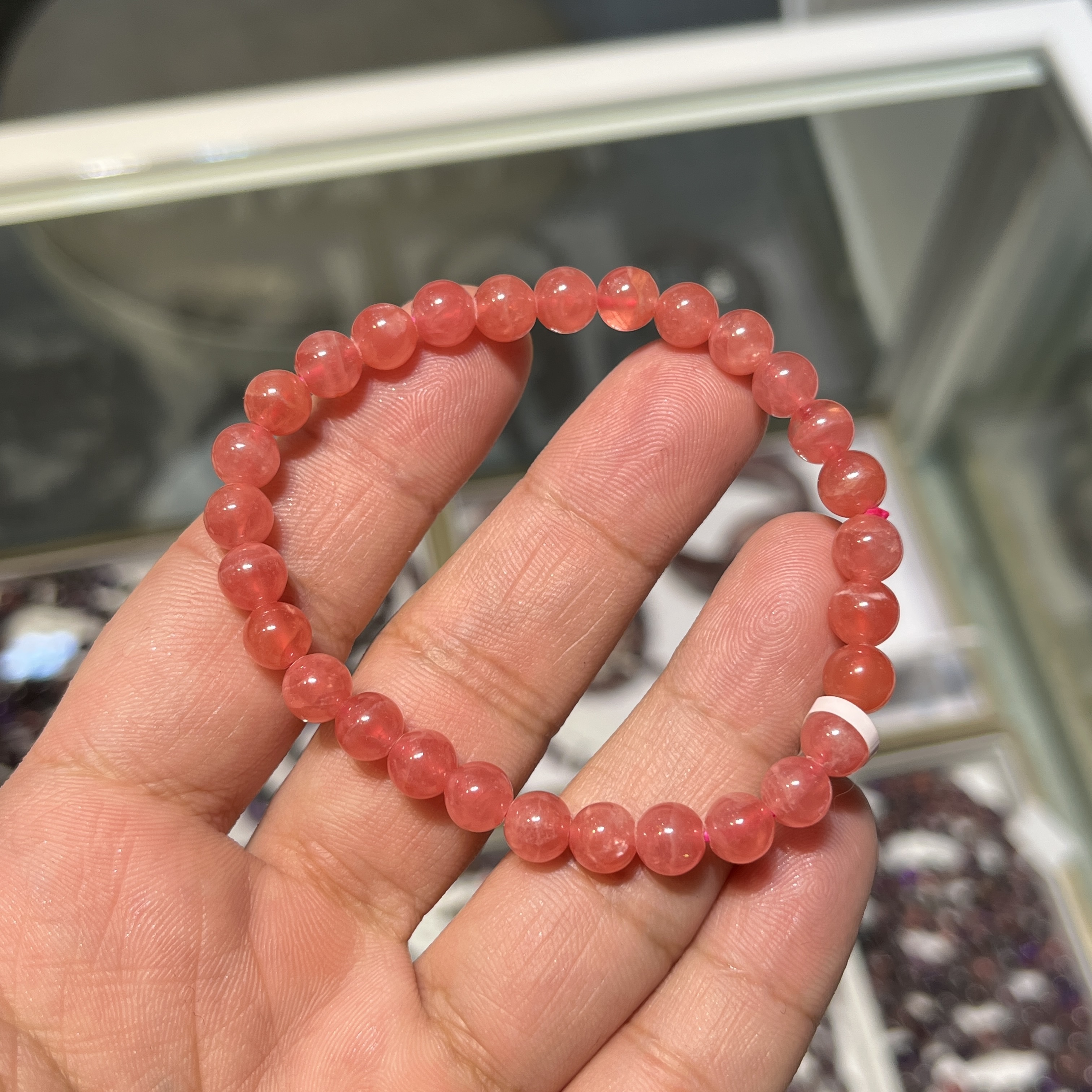 極品質素．紅紋石手串 20907 6.5mm