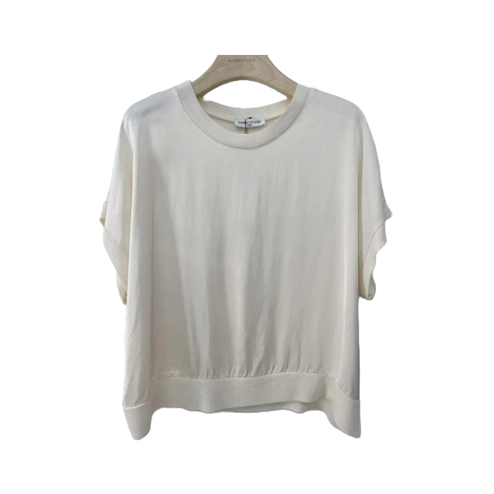 1SO0403-165 [SUNNY STUDIO] Short Sleeve Top White #80611 / 86001 (EU)
