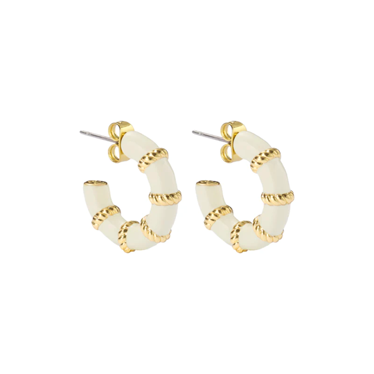 1BU0407-054 [BANGLEUP] Creole Eole Earrings Sand White #BUP23-EOL-OCR03 (EU)