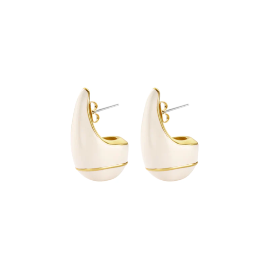 1BU0407-062 [BANGLEUP] Drop Earrings Sand White #BUP23-DRO-OPU03 (EU)