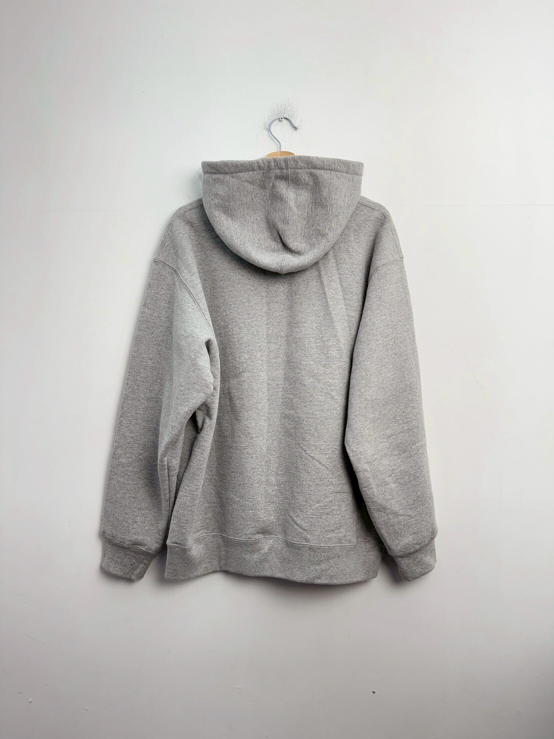 SUPREME BURBERRY BOX LOGO HOODIE GREY SIZE L