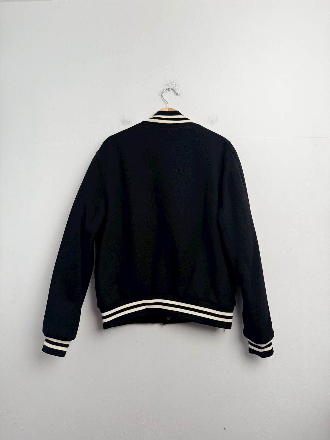 SANDRO X Hot Stuff wool cloth varsity jacket SIZE L