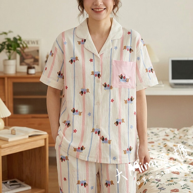 臘長狗居家服睡衣3件組