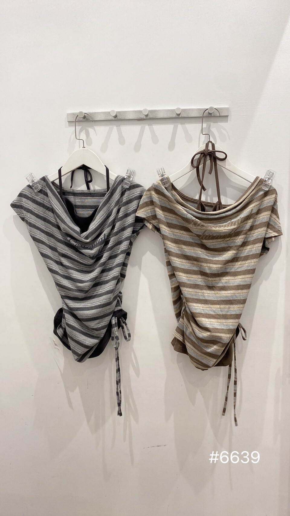 條文英字假兩件下抽繩衣