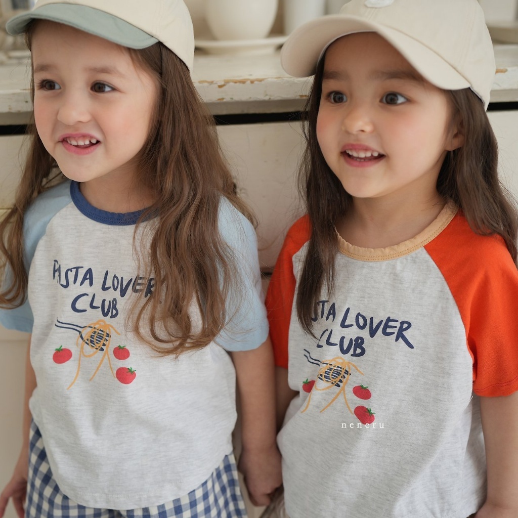 正韓夏neneru 兩色pasta拼袖上衣