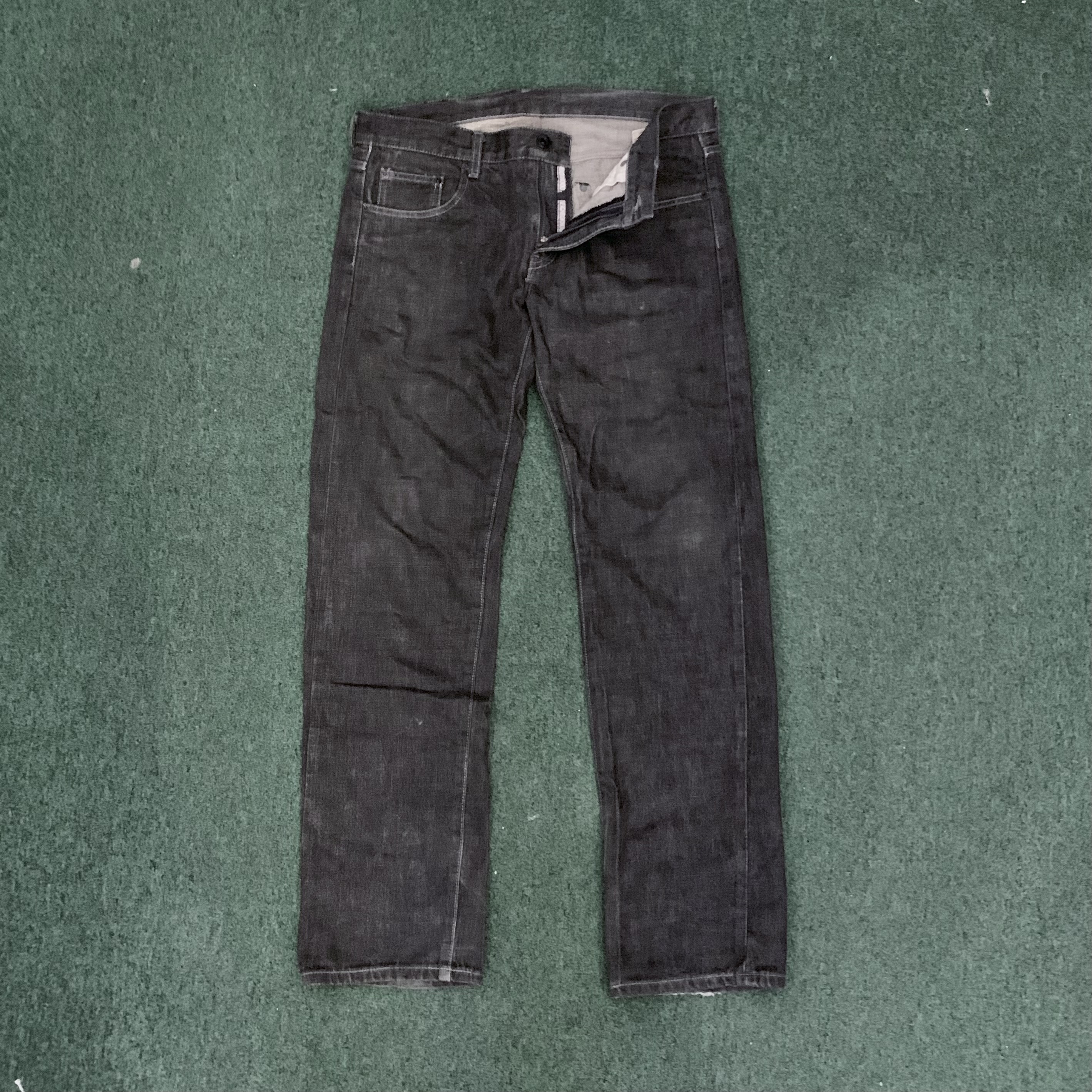 NEIGHBORHOOD SAVAGE STICH LOGO BLACK JEANS  (( CONDITION: B )) 中古 - SIZE M IN STOCK NOW (現貨發售中)