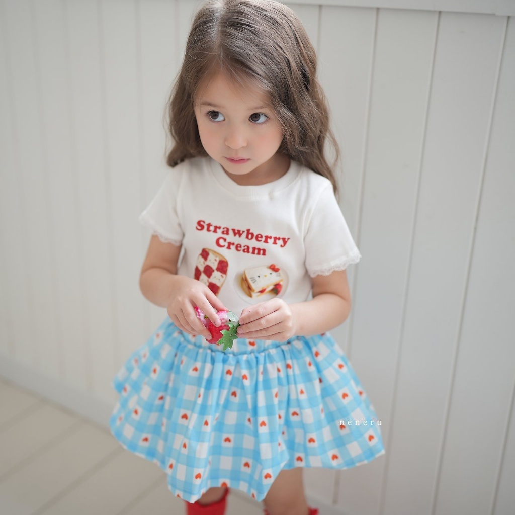 正韓夏neneru 兩色草莓土司上衣