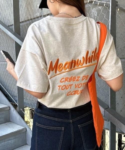 andme / Printed Embroidery Logo Short-Sleeve T-Shirt