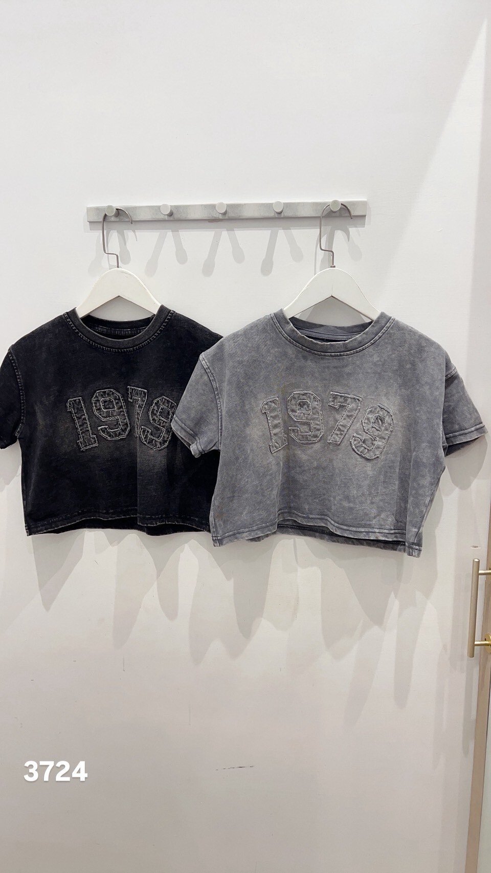 英字刺繡短版上衣