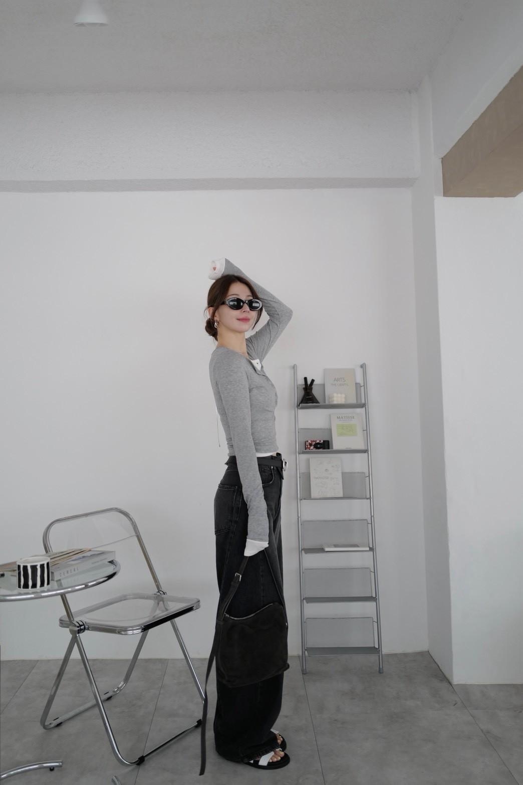 假兩件亨利領上衣 HB05