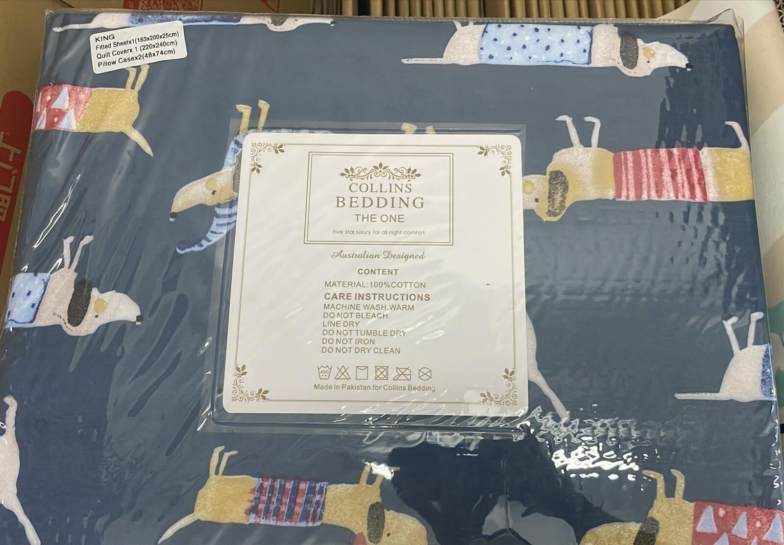 現貨 澳洲Collins Bedding(小狗）(King Size)（#919門）