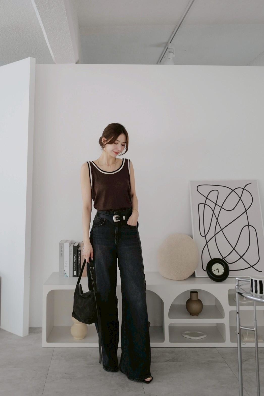 滾邊針織背心 HB16