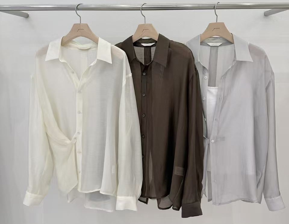 【直播】韓國 LUXE K04058011 女裝天絲涼感恤衫   （韓國製造）