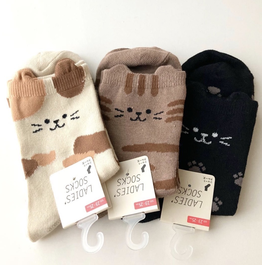 JP 貓貓造型中筒襪 23-25cm 4482 TK260405