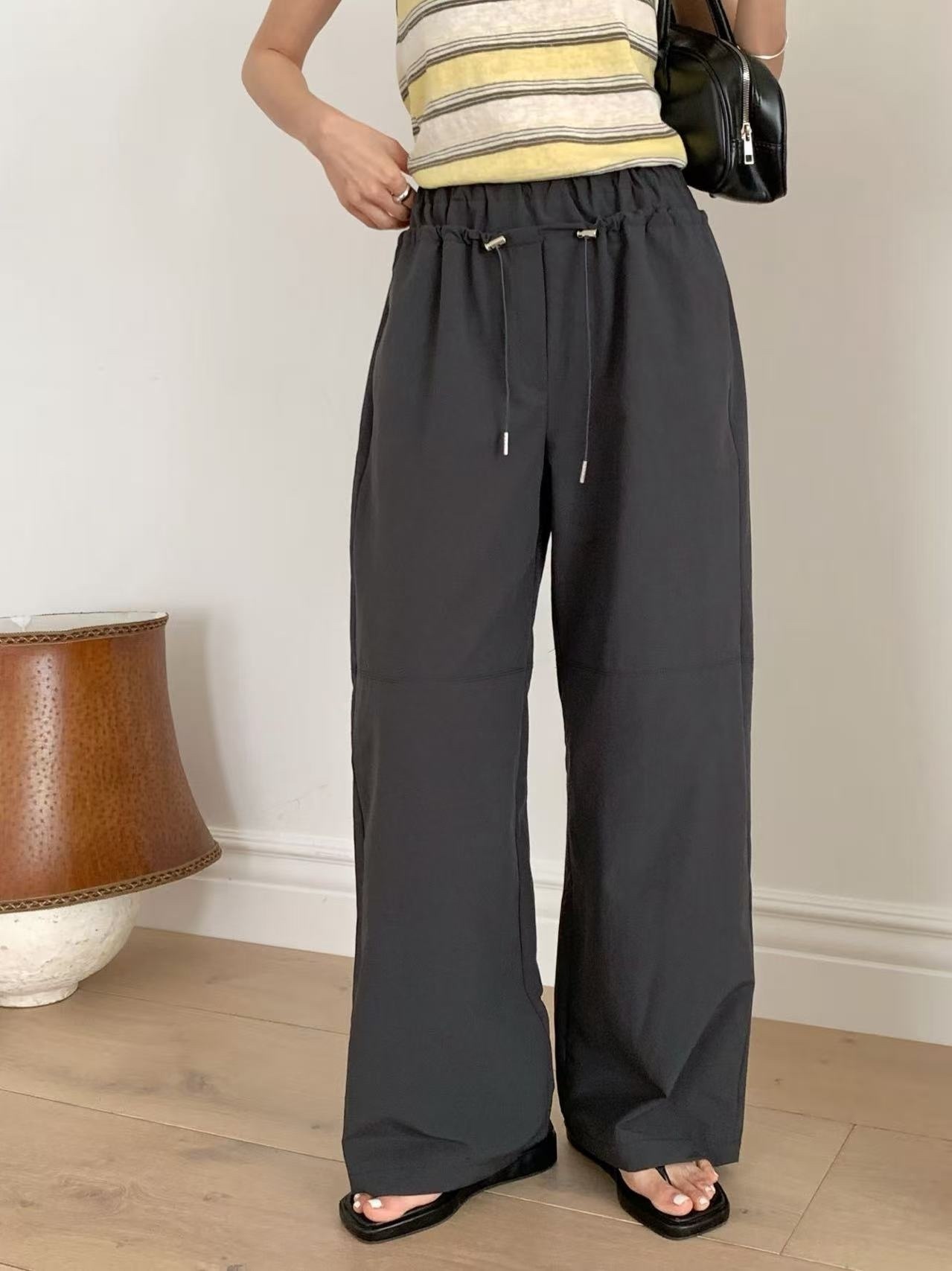 【直播】韓國 LUXE K04058017 女裝橡筋腰長褲   （韓國製造）