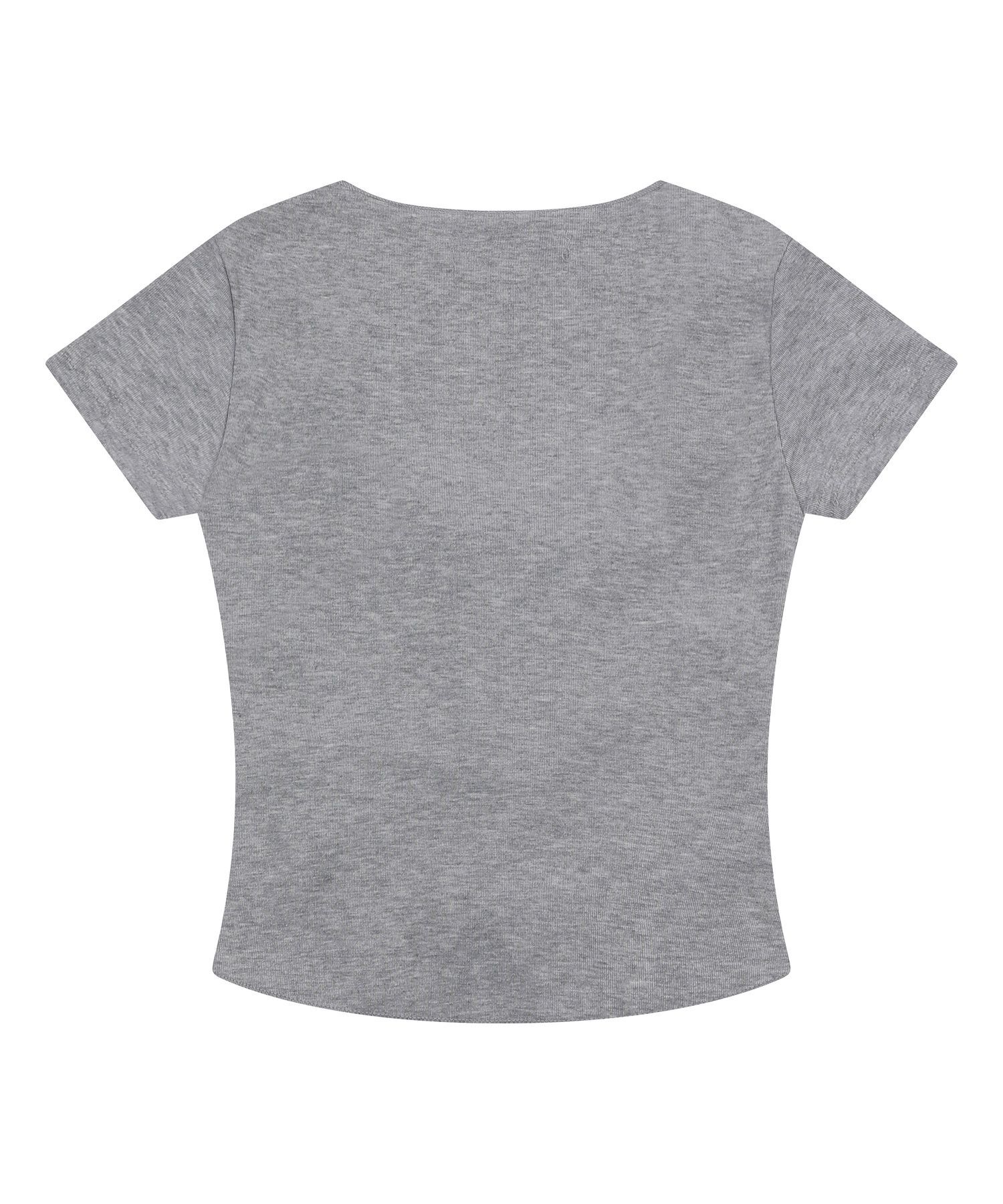 MUCENT 鉚眼繫帶馬甲捲邊短袖上衣 P0000CGN