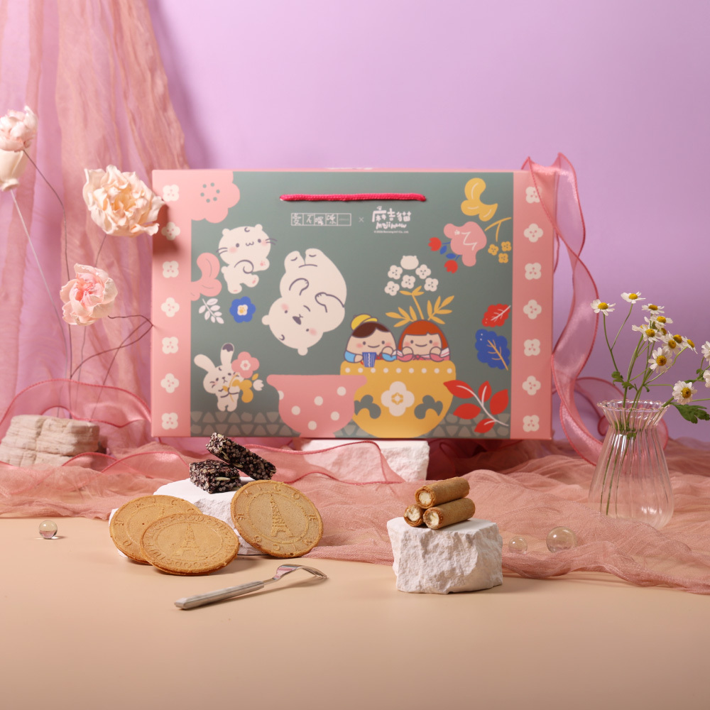 C1 愛不囉嗦｜春日花園麻吉貓午茶禮盒