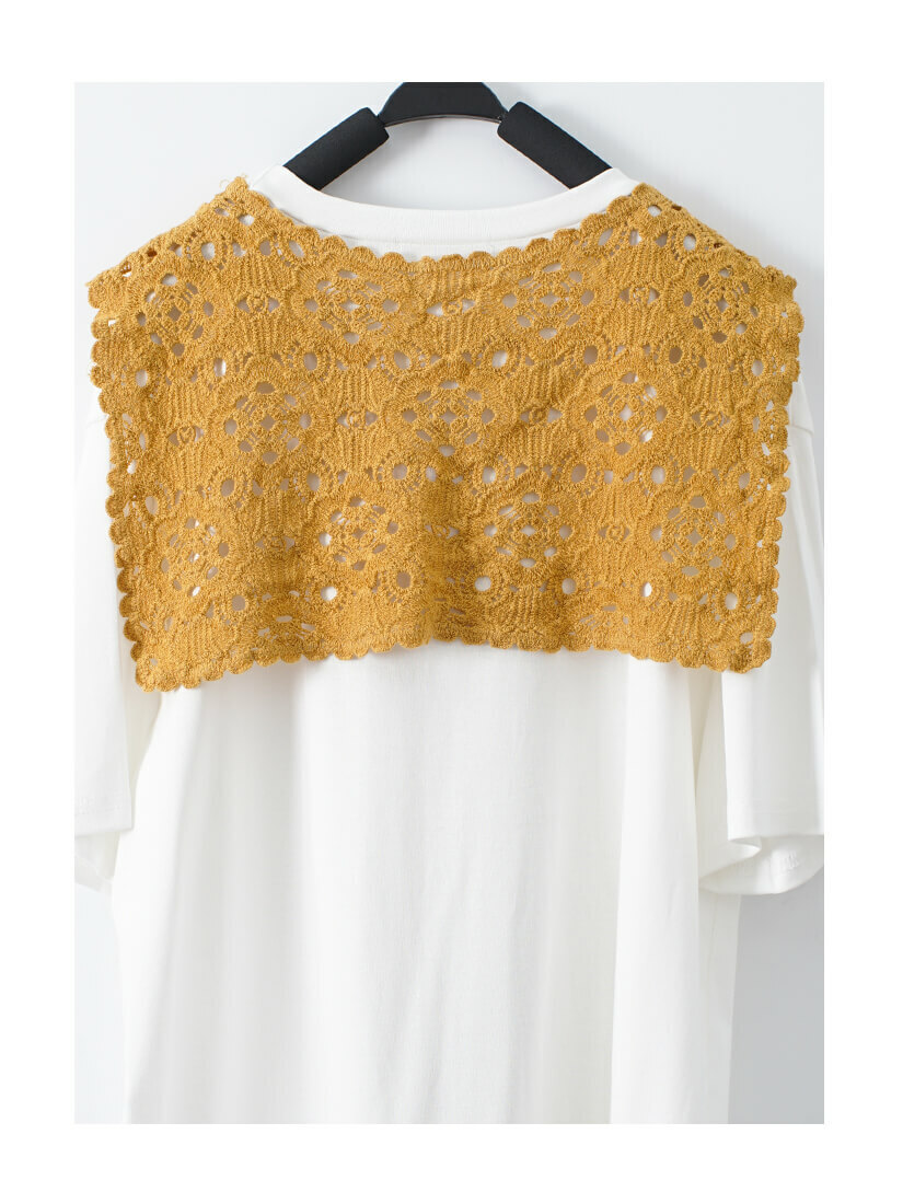 復古勾花蕾絲領片(4色)