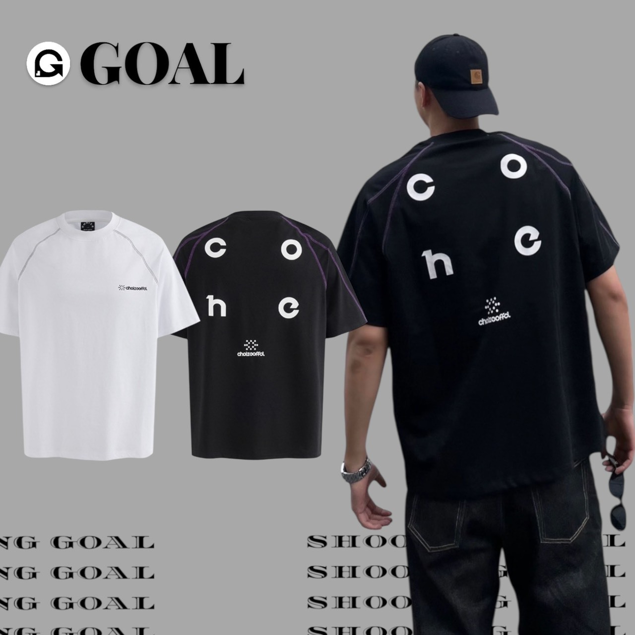 (GOAL) 美式明線設計字母短T 涼感面料H751 CHOIZE