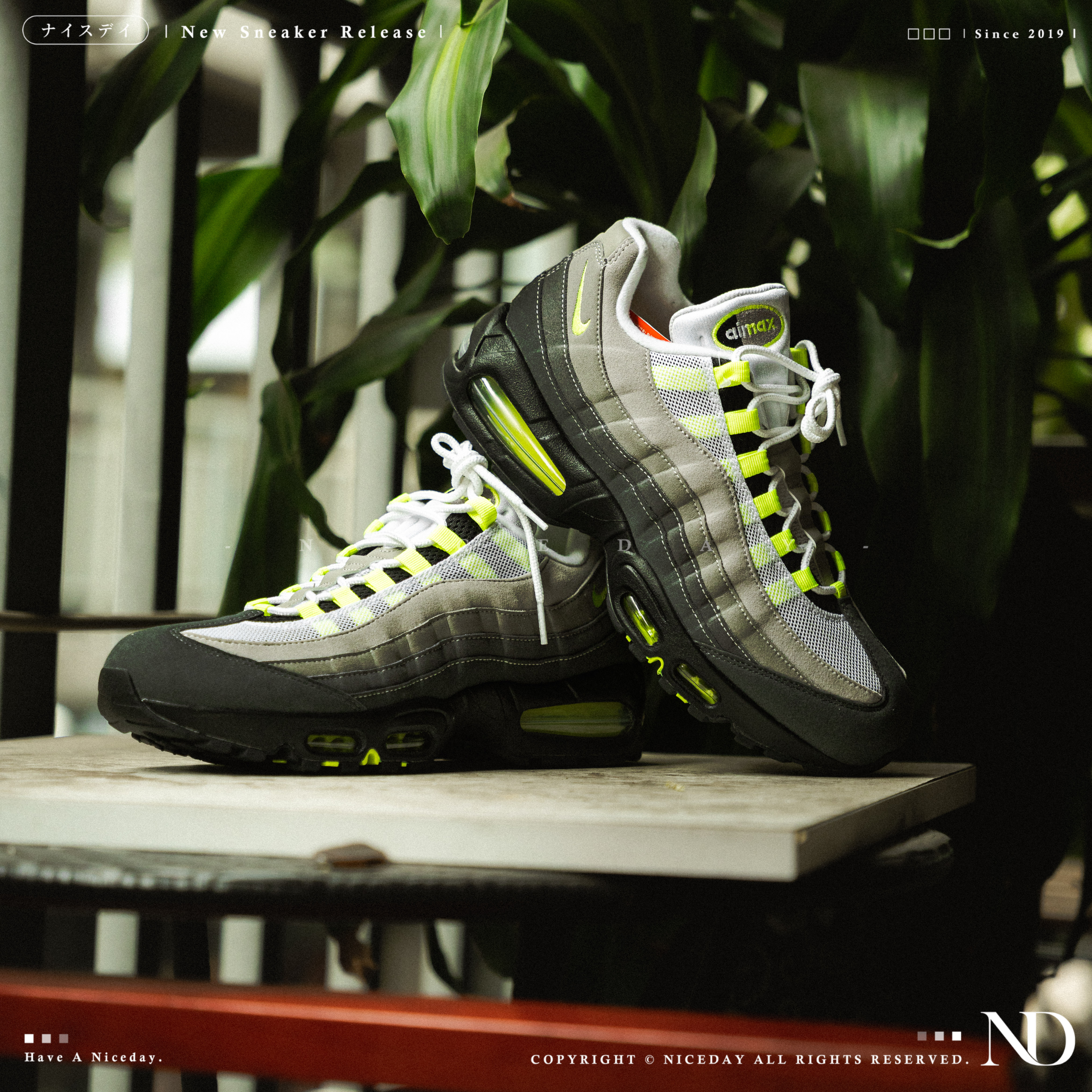 NICEDAY 代購 Nike Air Max 95 Neon 科技 泥灰 霓虹 灰 灰綠 氣墊 復刻 HM4740-001