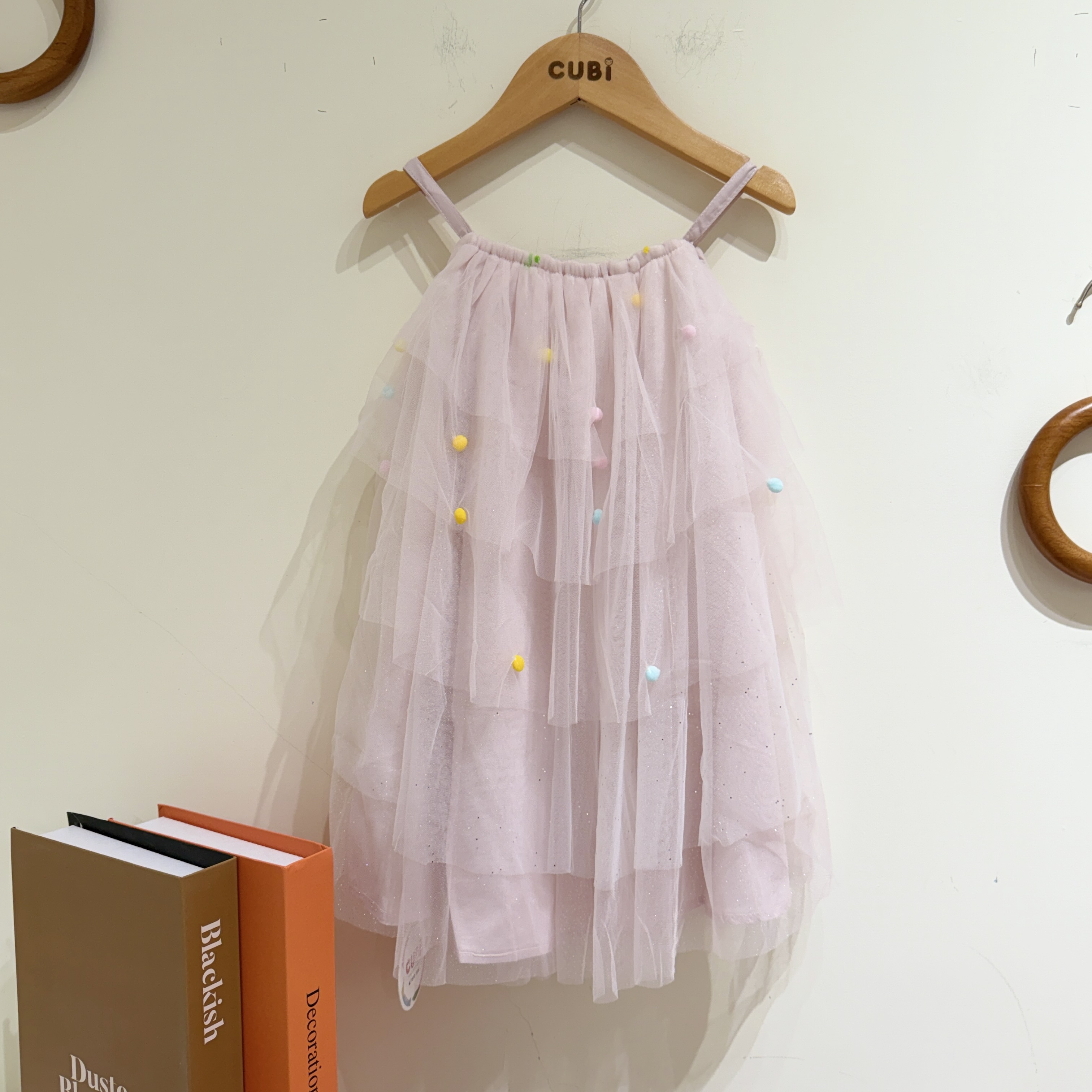 26夏 彩點霧粉蛋糕紗裙