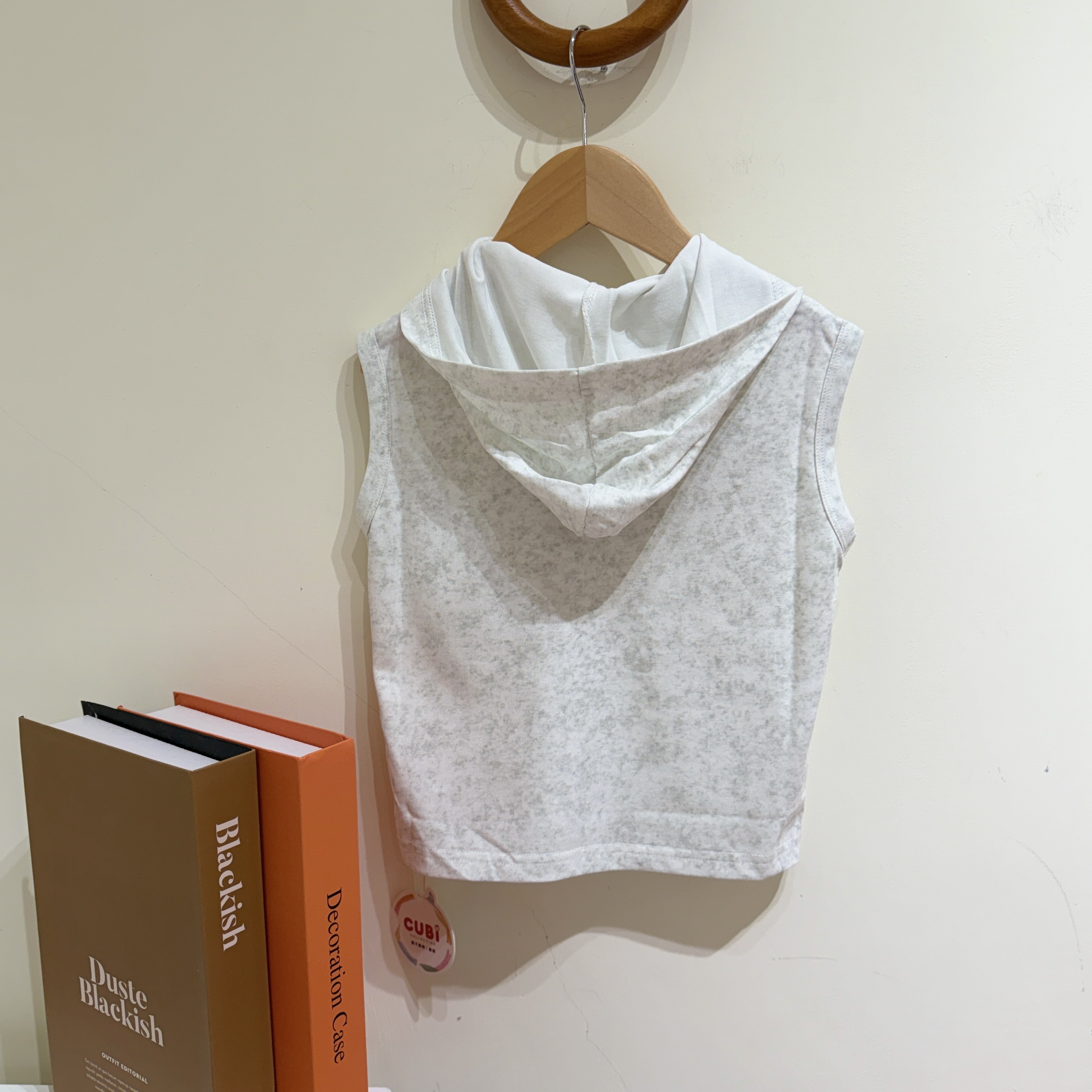 26夏 刷色連帽無袖背心