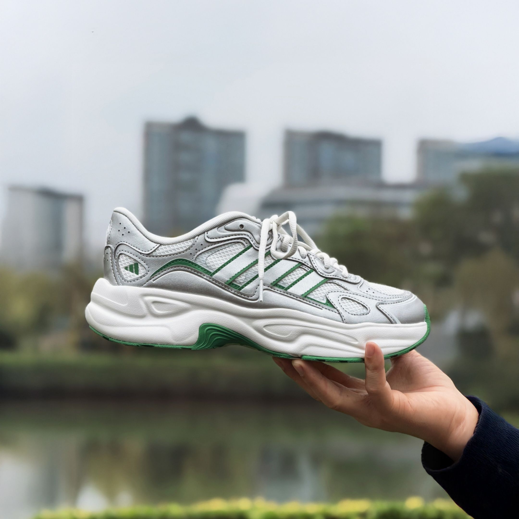 NICEDAY 代購 Adidas FC JELWAVE 白銀綠 老爹鞋 厚底 增高 KI9870