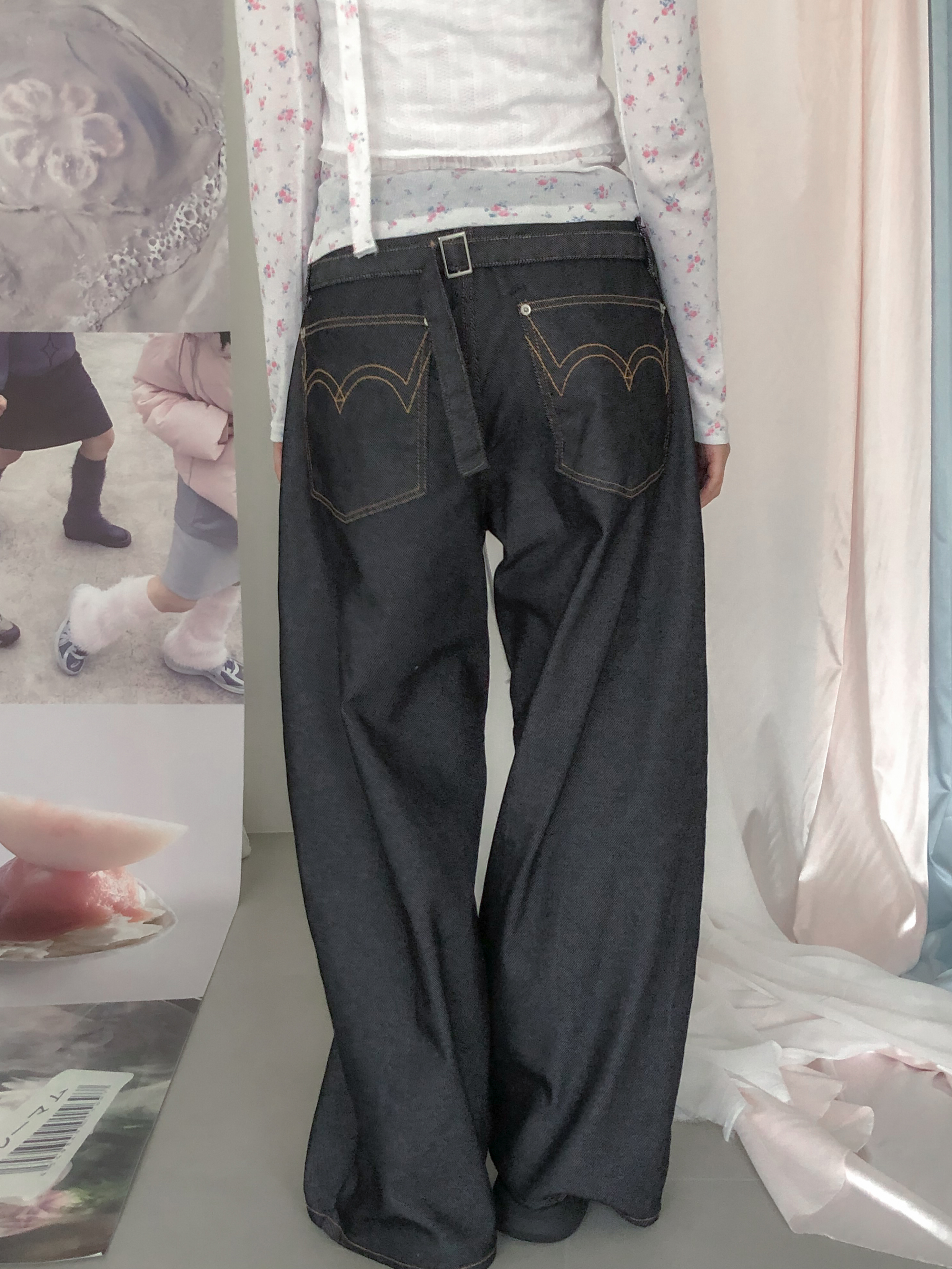 classic buckle pants #牛仔褲