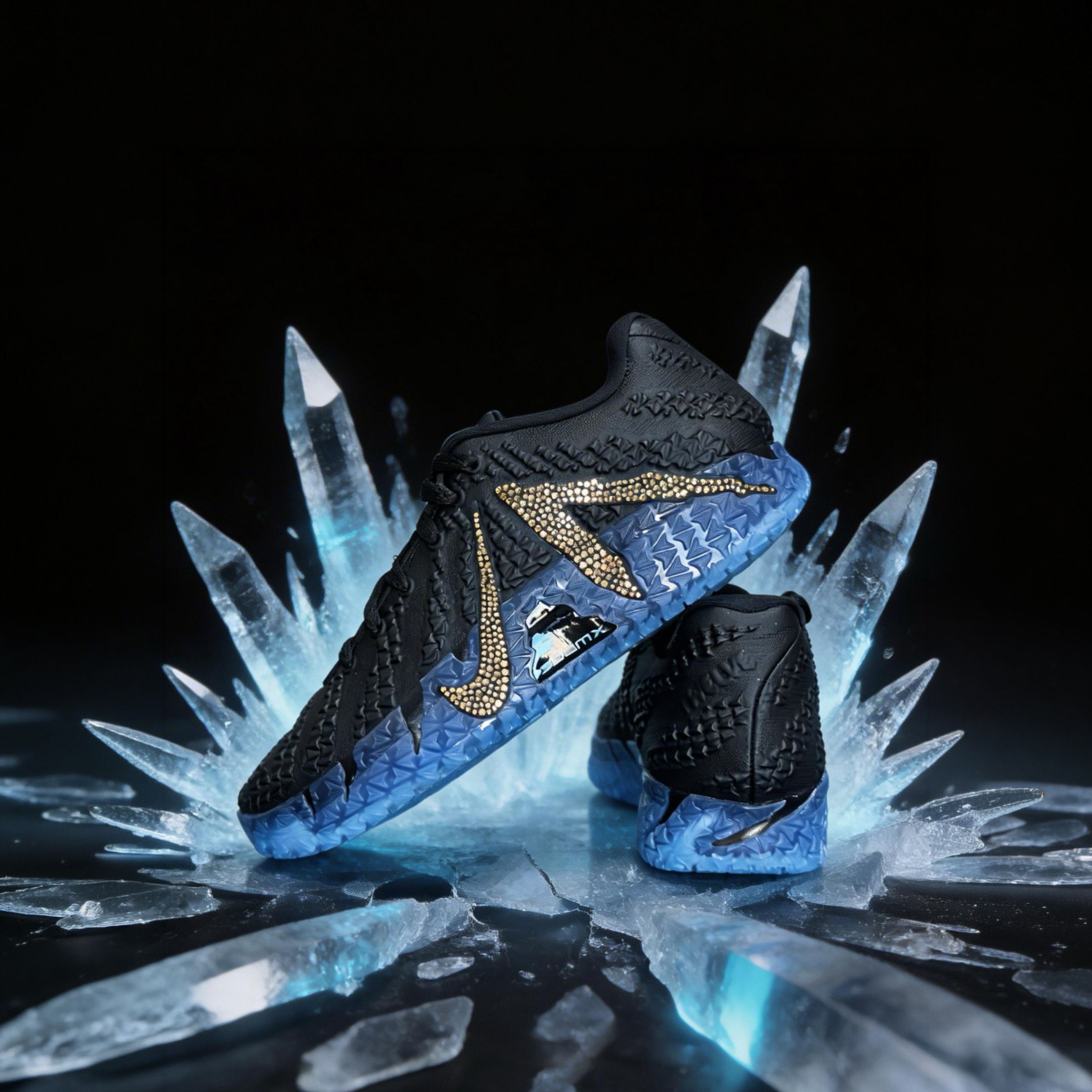 NICEDAY 代購 Nike Ja 3 X Swarovski 黑藍 莫蘭特 水鑽 奢華 質感 籃球鞋 IB6674-001