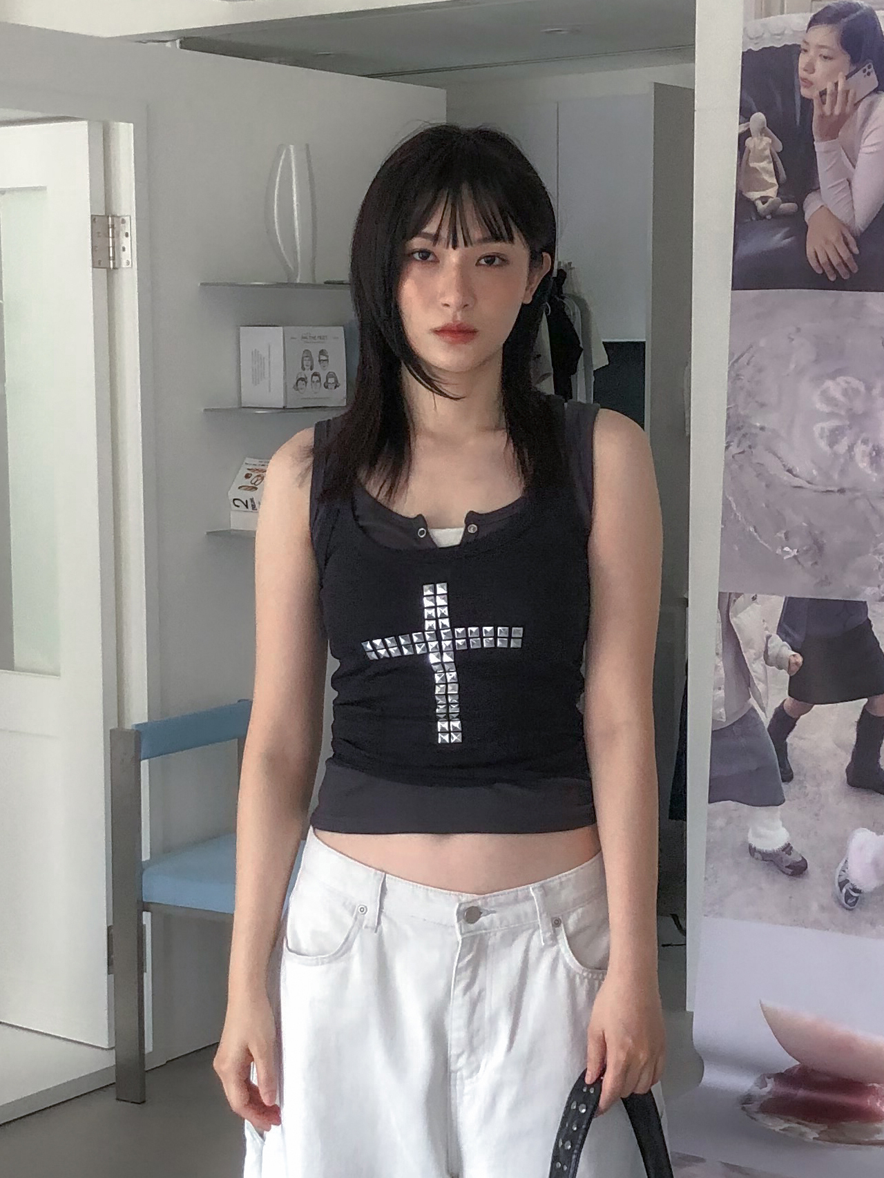 cross hotfix sleeveless #背心