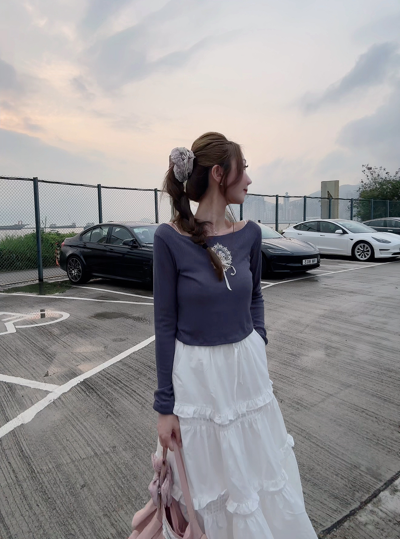 *BJ2 MADE SERIES* THE LACE APPLIQUÉ 🎀 TENCEL BOAT TOP 260406