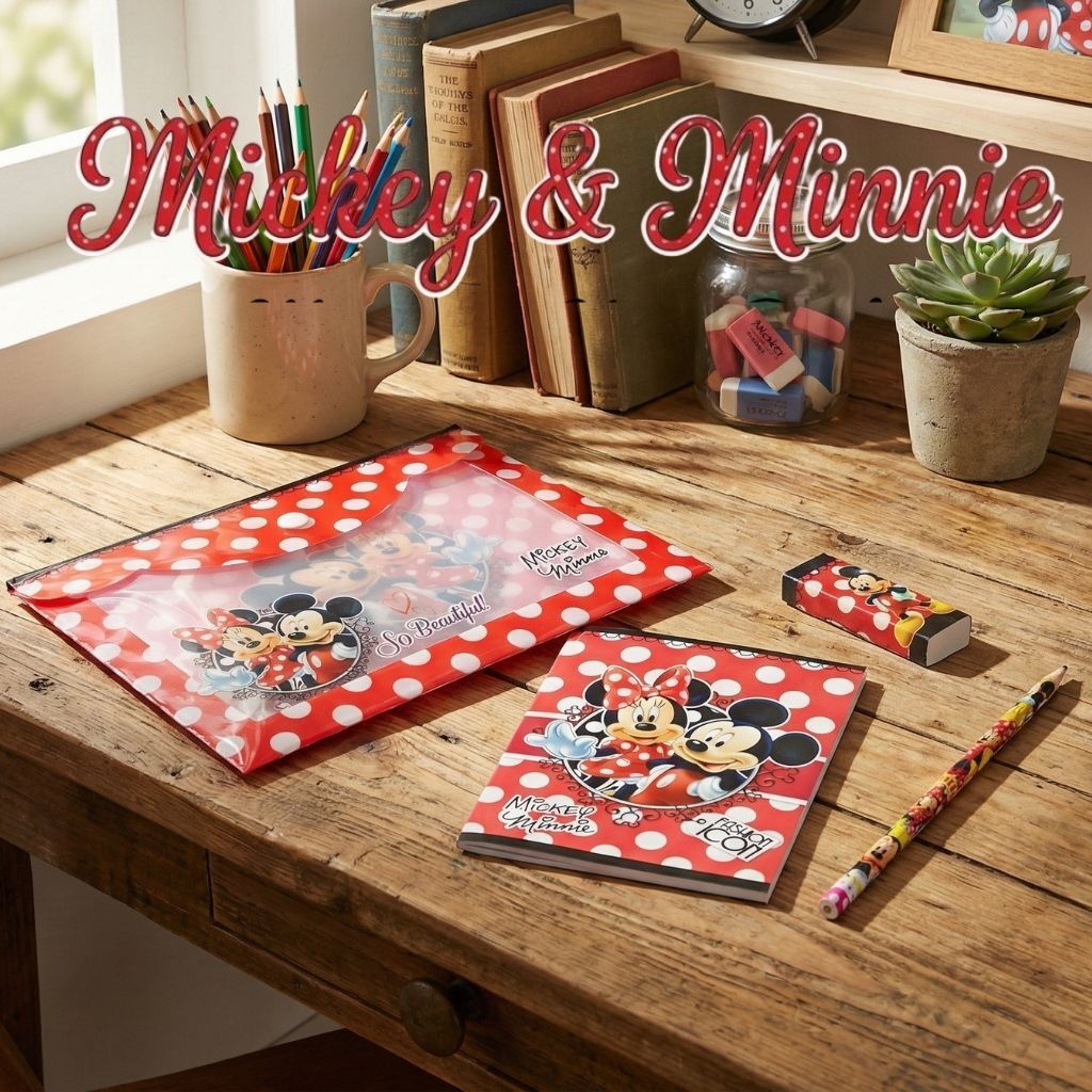 迪士尼米奇- 文具套裝-米奇米妮(4P)(日本直送)