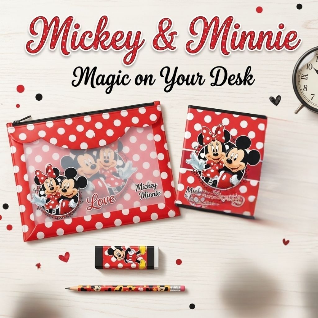 迪士尼米奇- 文具套裝-米奇米妮(4P)(日本直送)