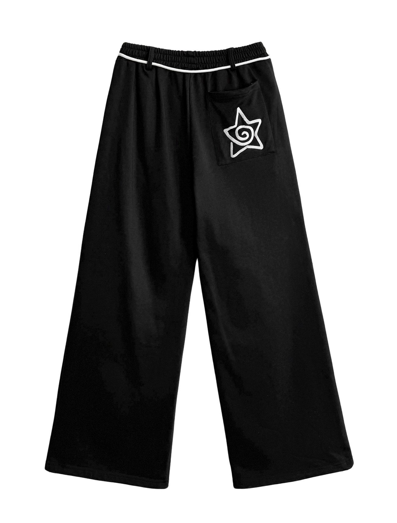 LOOXP 星星刺繡繩結運動長褲 9818-3