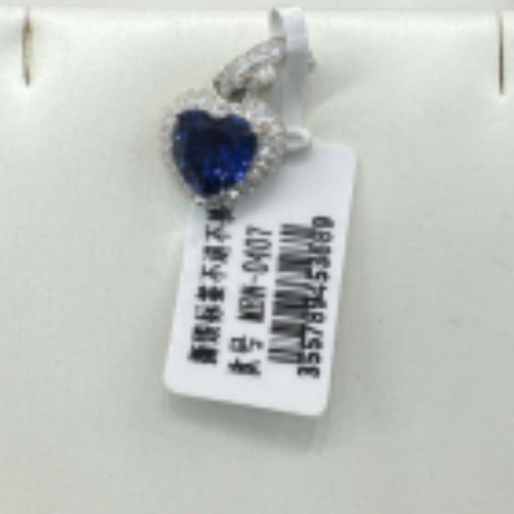 NEC-JJG0406-008 S925培育藍寶石吊墜 8x8 2.55 ct[含鏈] (A8)