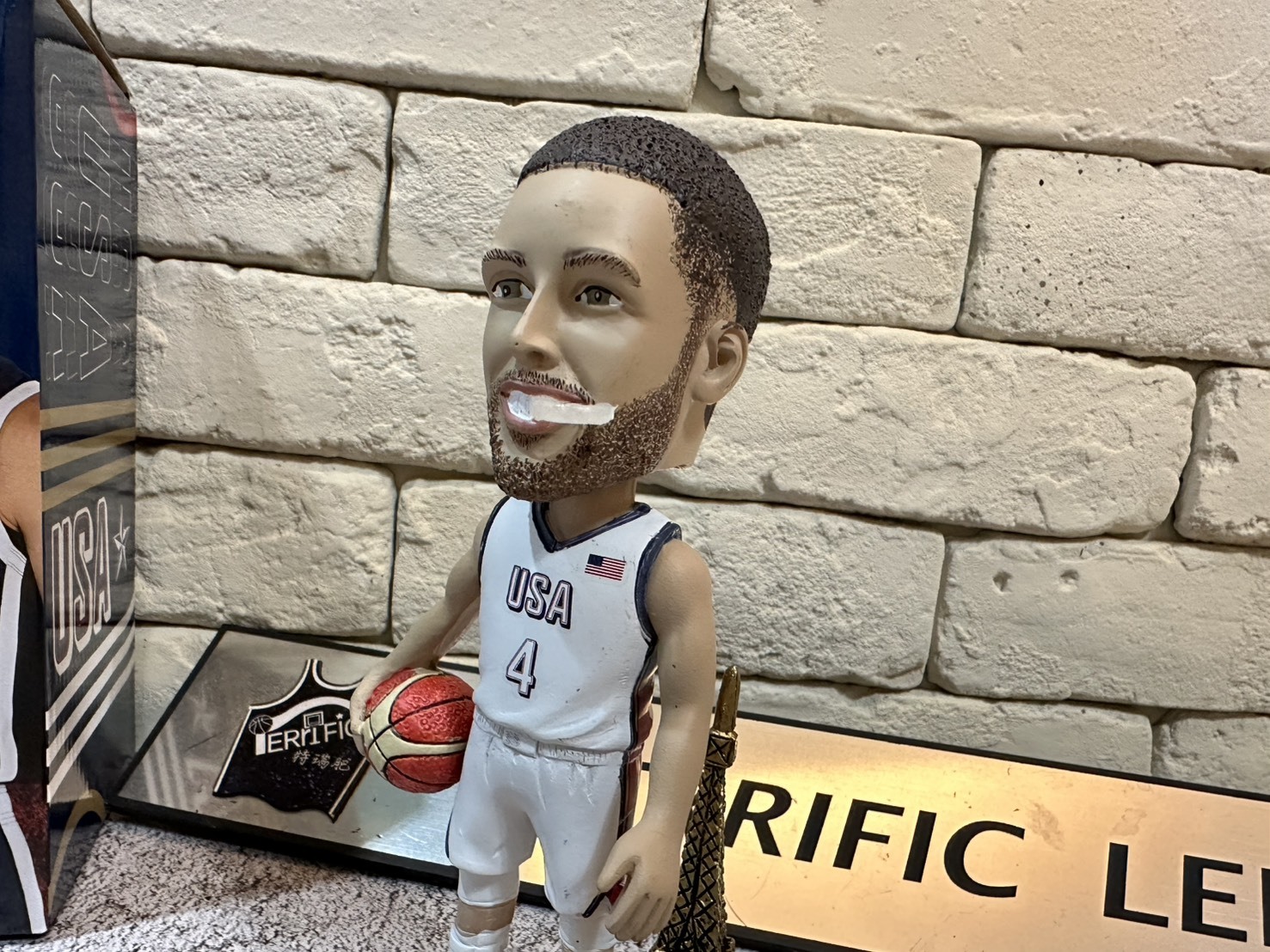 NBA公仔 Stephen Curry USA 美國隊 巴黎奧運 進場限定 公仔 SGA Bobblehead 搖頭娃娃 全新含盒裝
