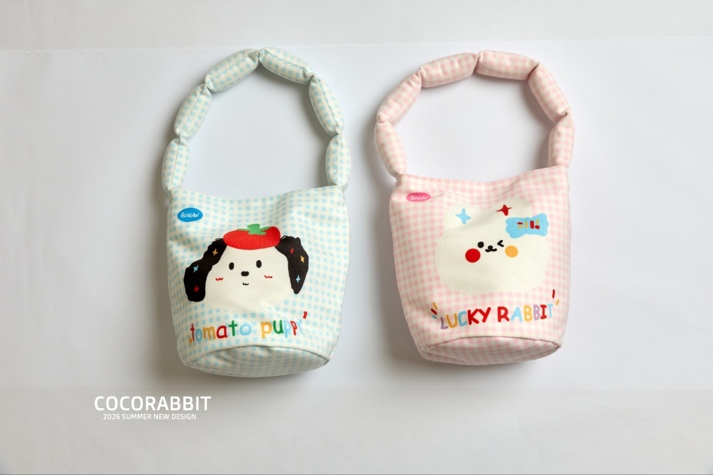正韓夏cocorabbit 兩色藍狗/粉兔雲朵包