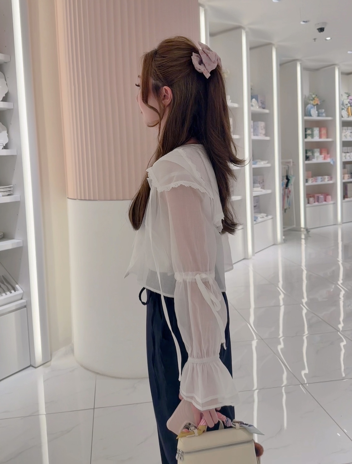 *BJ2 MADE SERIES* THE MOONLIT COTTAGE LACE TRIM BLOUSE 260406