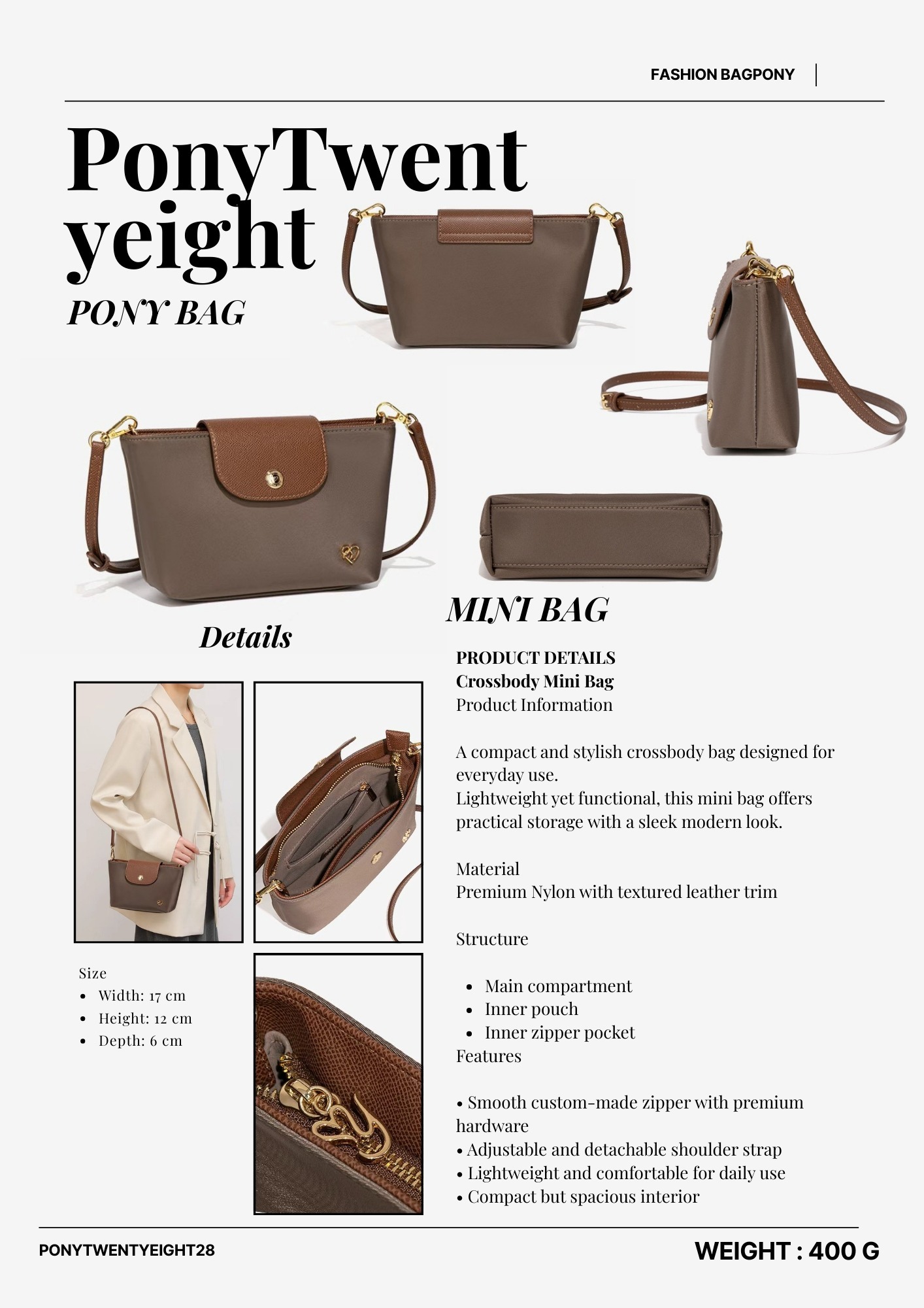 泰國 WE-YA 迷你斜背包 PonyTwentyEight 小包 輕便日常通勤穿搭