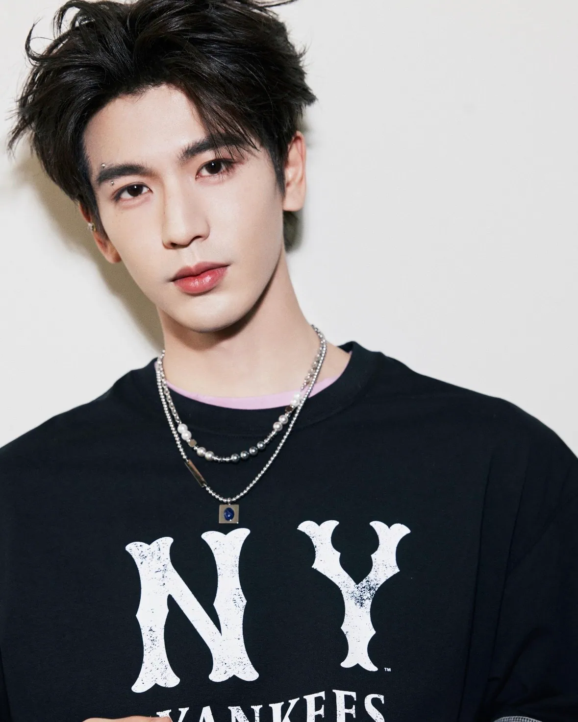 <張凌赫同款😍> MLB NY Yankees 紐約洋基 做舊字體短T 4色