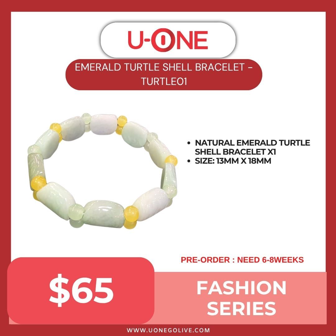 EMERALD TURTLE SHELL BRACELET - TURTLE01