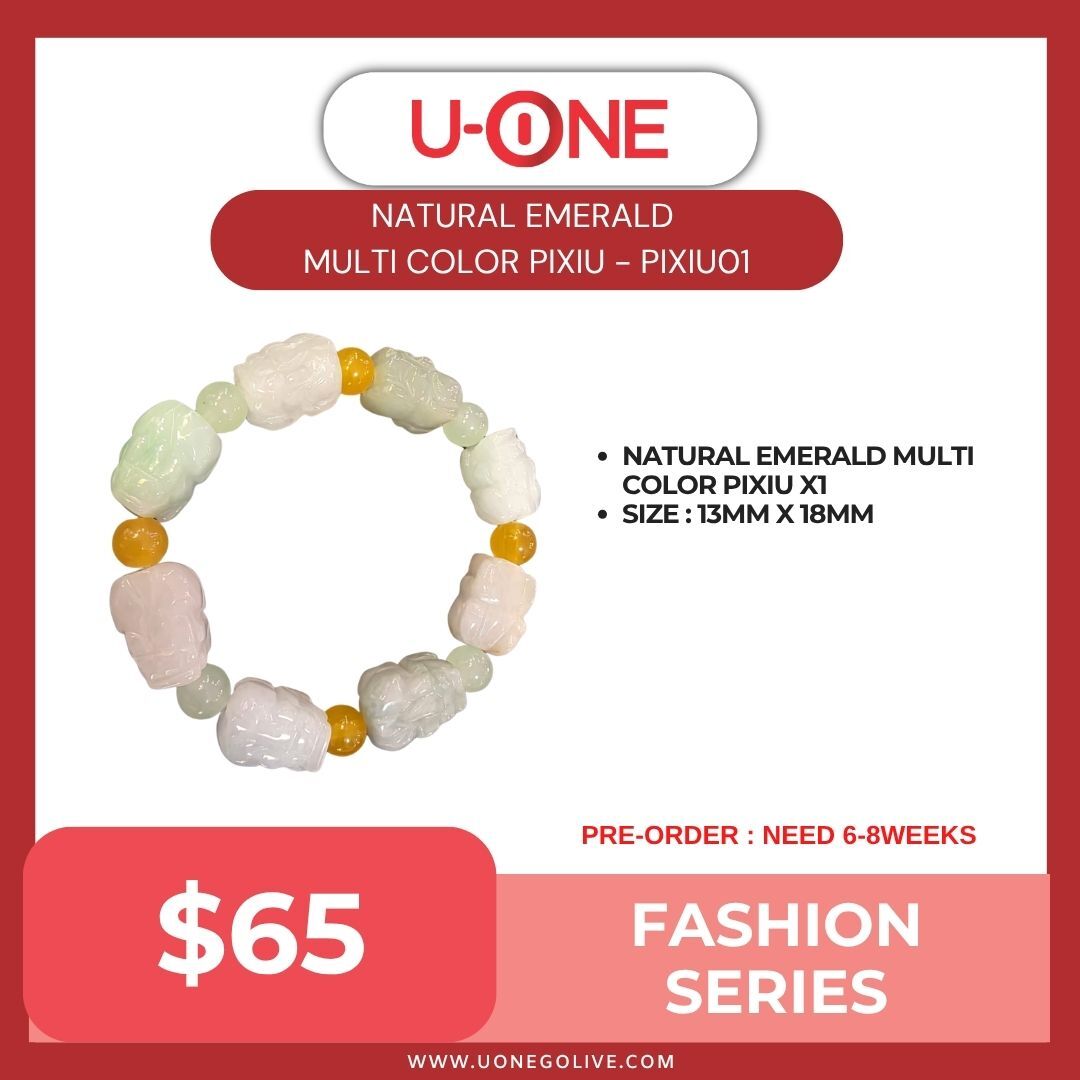 NATURAL EMERALD  MULTI COLOR PIXIU - PIXIU01