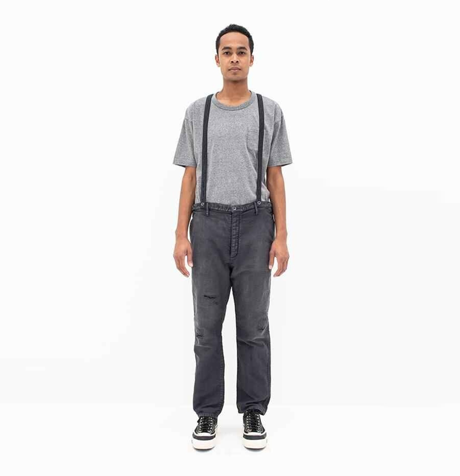 LAST PCS: VISVIM TRAVAILLER BRACES PANTS MOLESKIN - BLACK SIZE 4 PRE ORDER ITEM (預訂中)