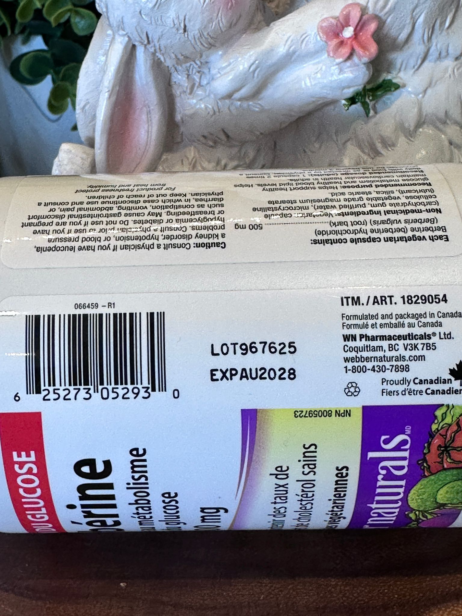 RZ18 WN Berberine 黃連素 500mg 180粒 **到期日: 約 2029/08