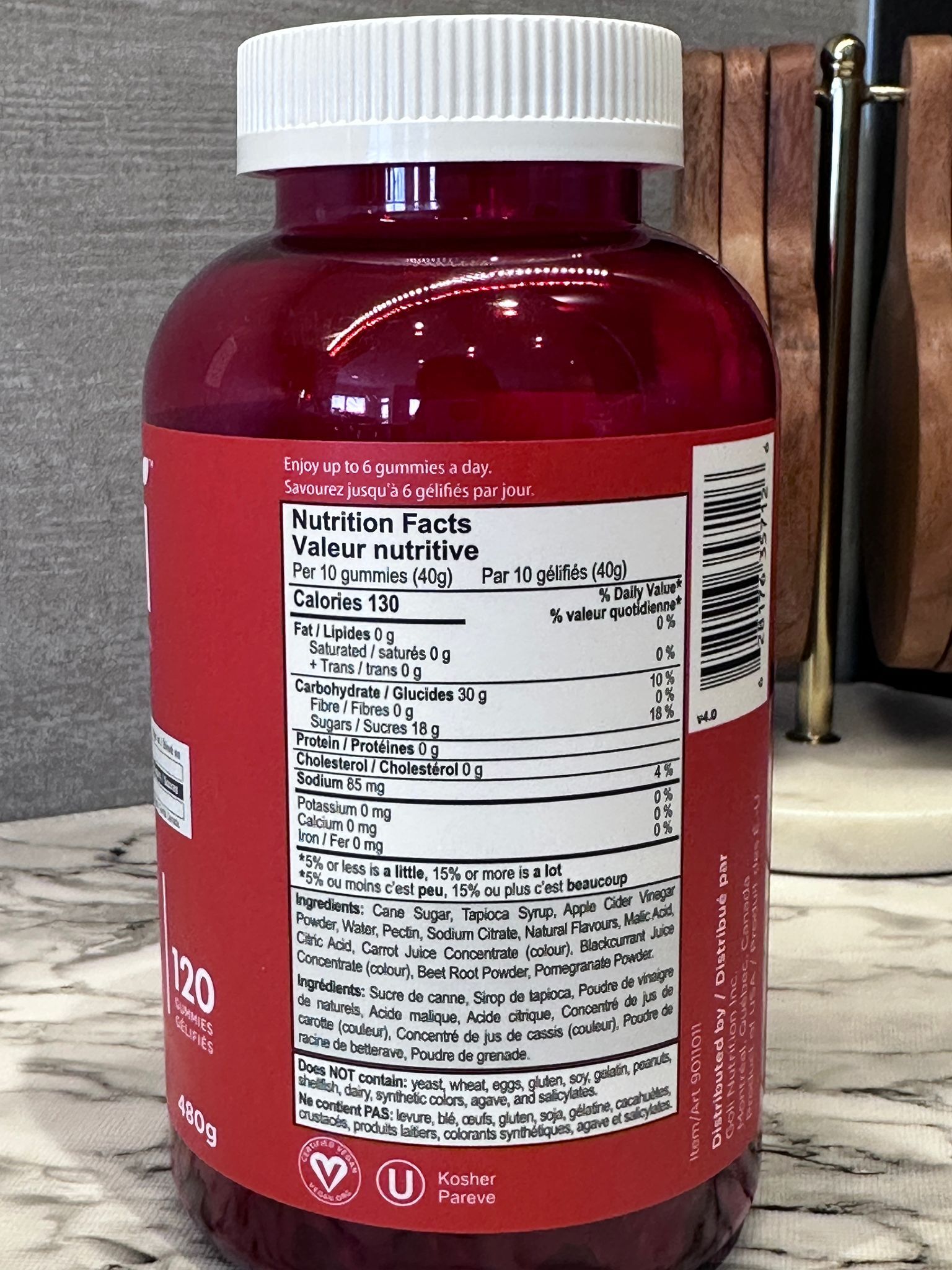 RZ21 Goli 有機蘋果醋軟糖 480g 120粒 **到期日: 約 2027/05